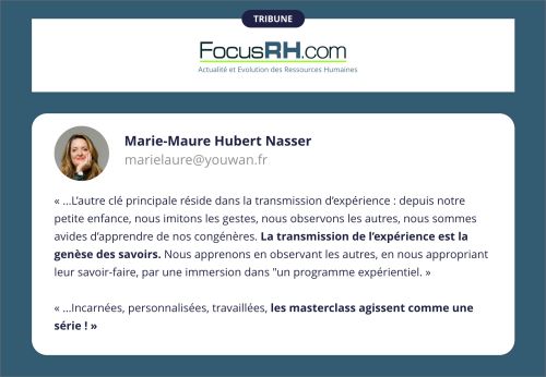 Tribune de Marie-Laure Hubert Nasser sur ocusRH